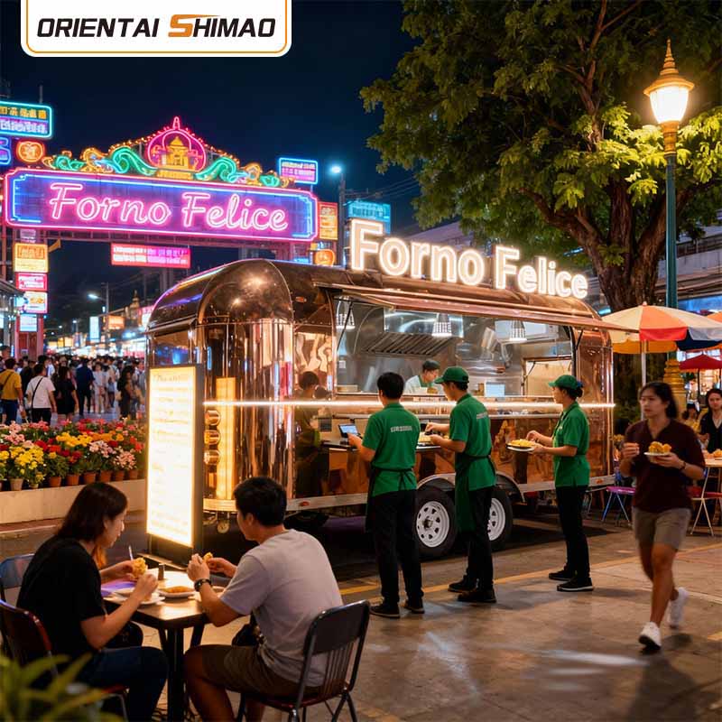 Оборудование для пищевых грузовиков Коммерческое кухонное оборудование Мобильный прицеп для общественного питания Food Truck