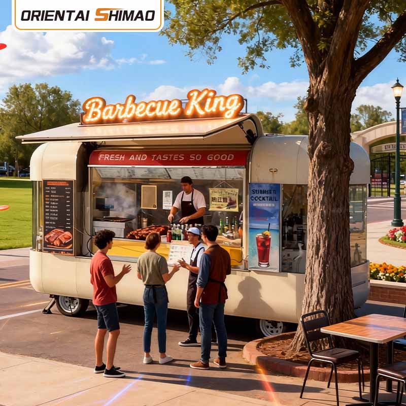 Тележка для хот-догов Стенд для хот-догов Киоск быстрого питания Кейтеринг Уличная еда Трейлер Коммерческий грузовик с едой