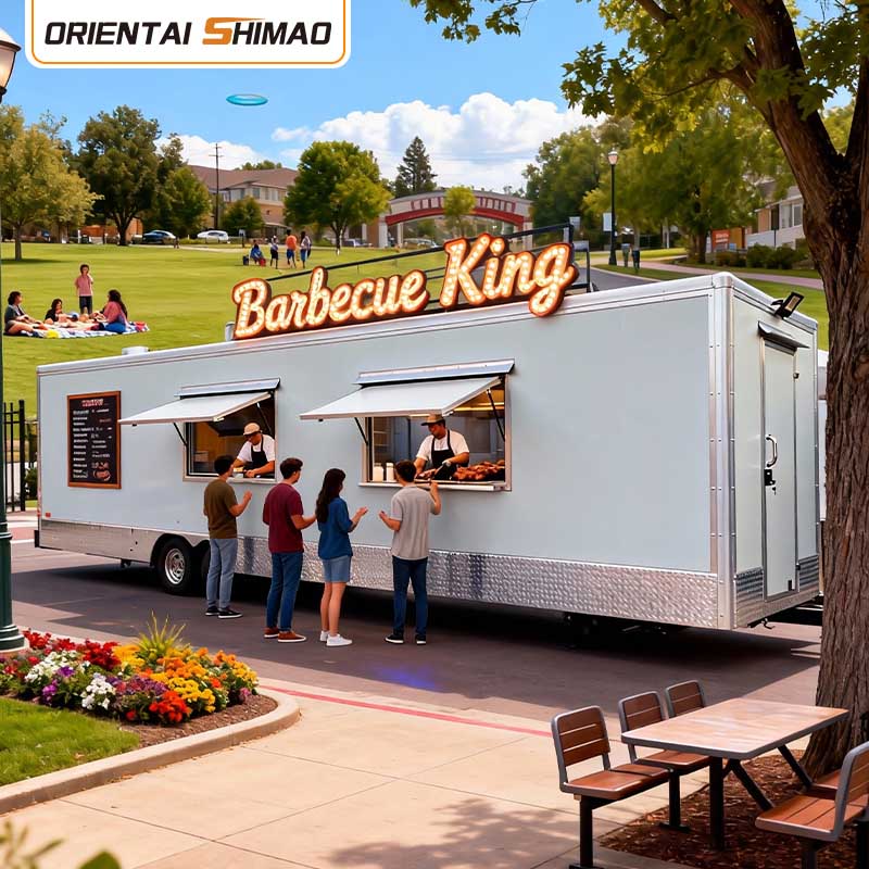 Тележка с мороженым Мороженое Десерт Чуррос Мобильный кейтеринговый трейлер с едой Уличный сервис Грузовик с едой